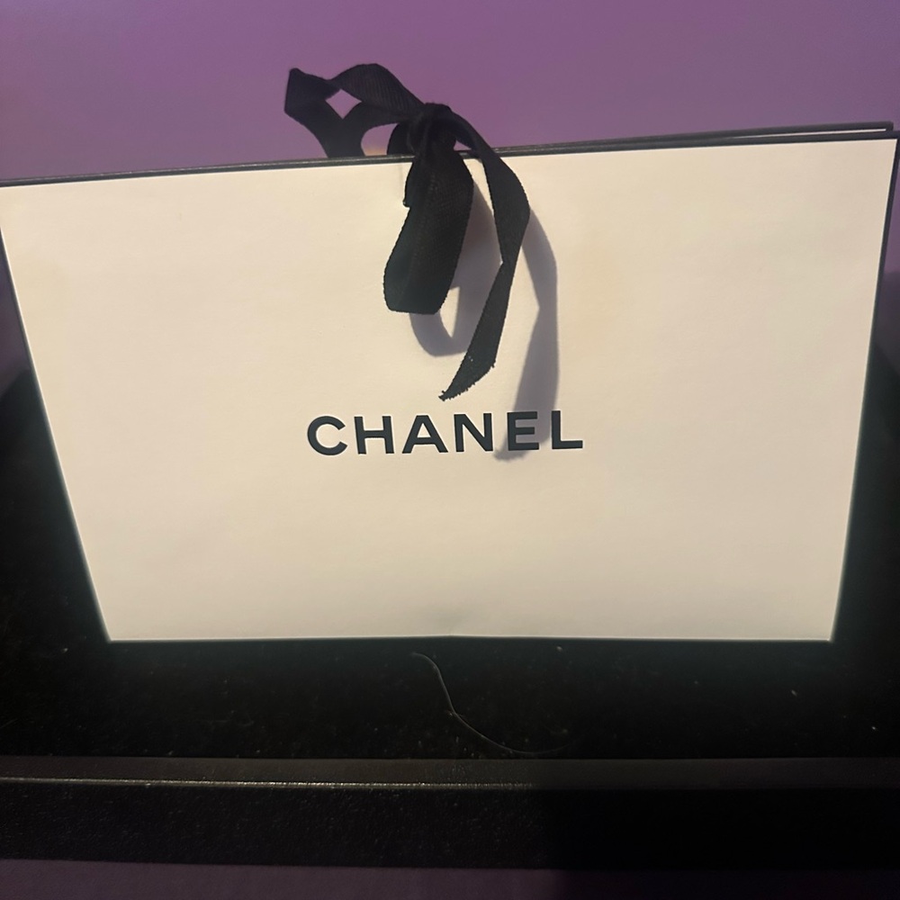 Chanel White Box with Black Bow